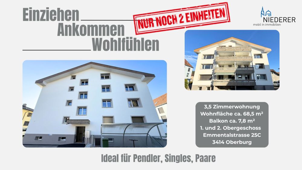 Erstbezug nach Totalsanierung  moderne 3,5-Zimmer-Wohnung in Oberburg - Bild 1