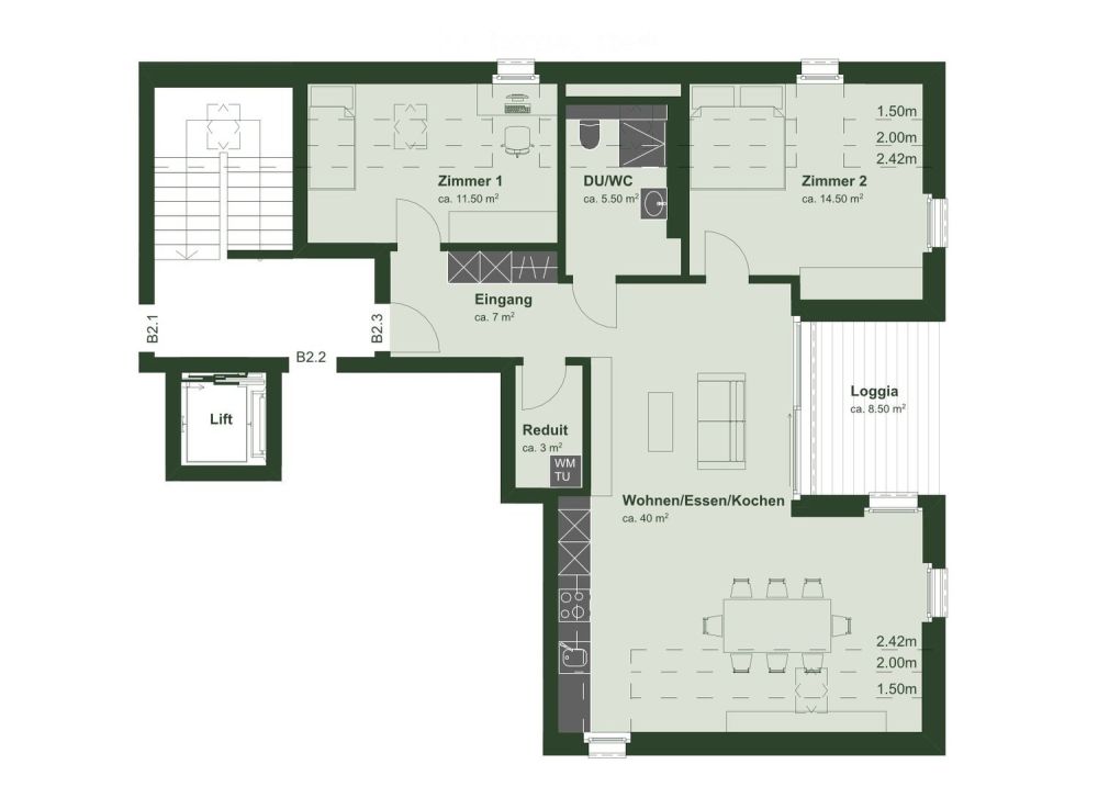 Erstbezug 3.5-Zimmer-Wohnung in Aesch ZH - Neubau 2025, Klimaanlage - Bild 9