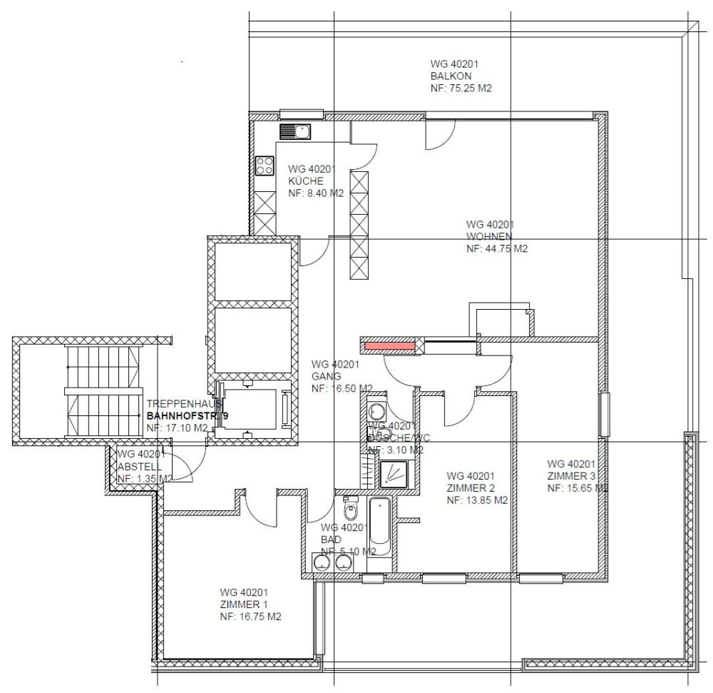 Erstvermietung im Herzen von Lyss - Grundrissplan