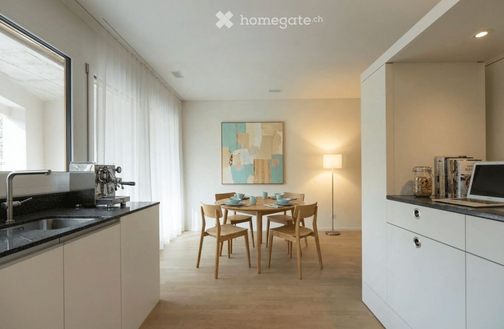 Moderne 1.5 Zimmer Neubauwohnung mit extrem viel Stauraum, Terrasse und Blick ins Grüne - Bild 6