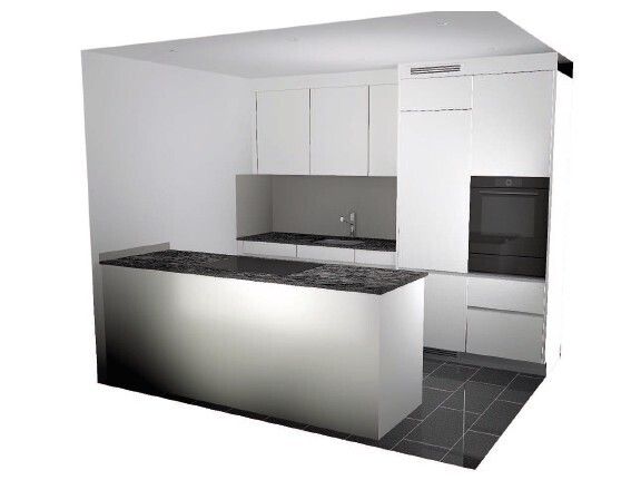 Erstvermietung: Komfortable 3.5-Zimmerwohnung mit Gartenbereich - Visualisierung Küche