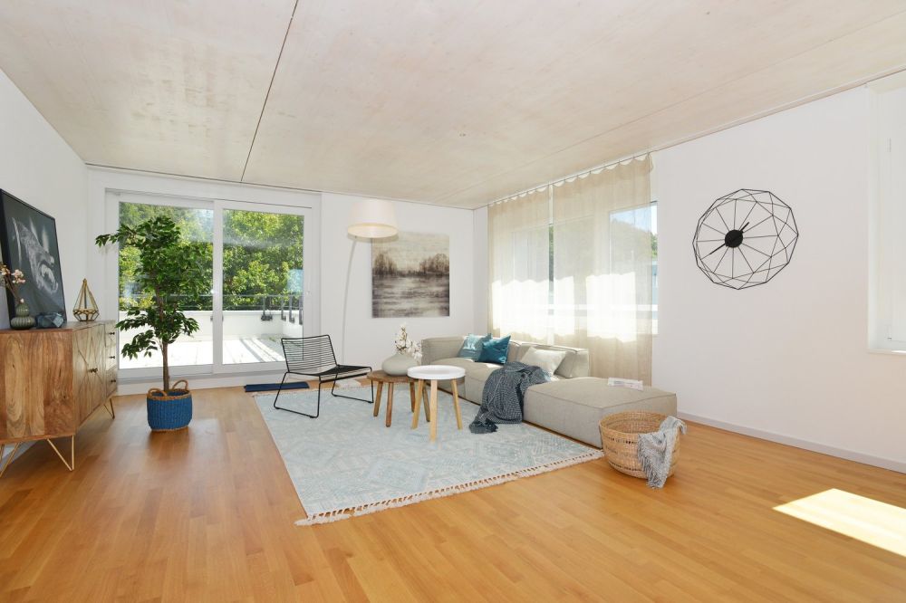 Attikawohnung mit grosser Terrasse - Wohnzimmer