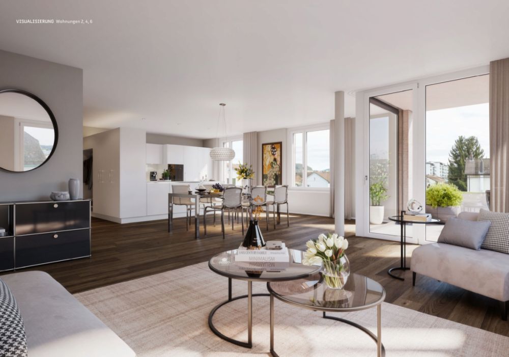Moderne 4.5-Zimmer-Neubauwohnung mit Balkon in Neuenhof - Bild 2