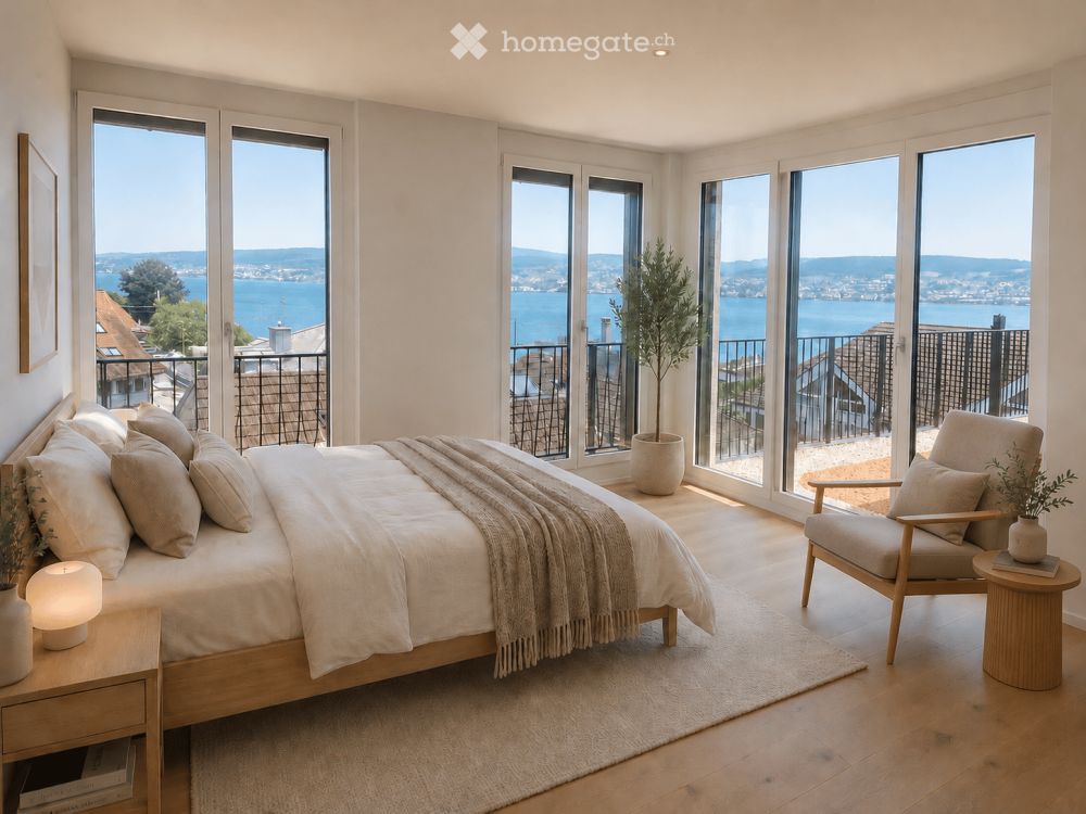 Neubau/Erstvermietung, Traumhafte Attikawohnung mit Seepanorama am Zürichsee - Bild 8