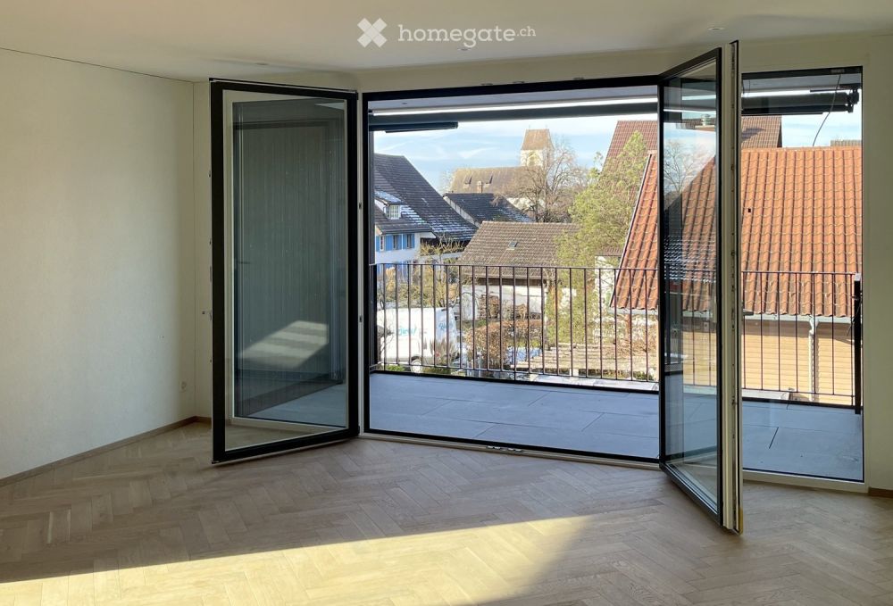 Moderne 4.5 (5.5) Zimmer-Neubau-Maisonettewohnung mit Balkon und Garage in Maschwanden - Bild 1