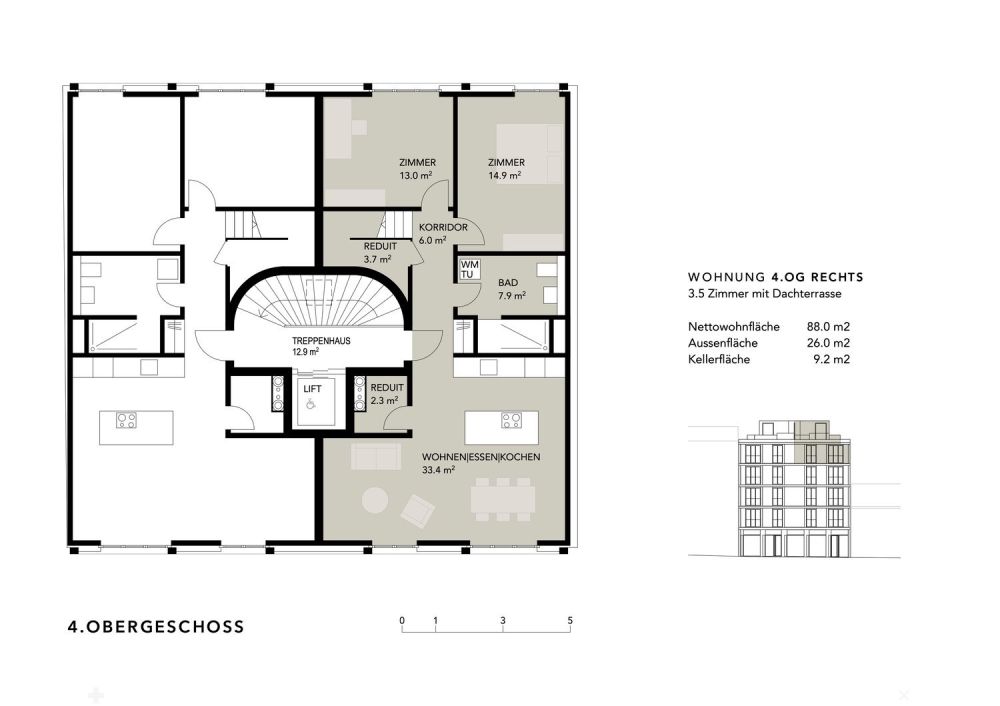 Erstvermietung 3.5 Zimmer mit Dachterrasse - Bild 5