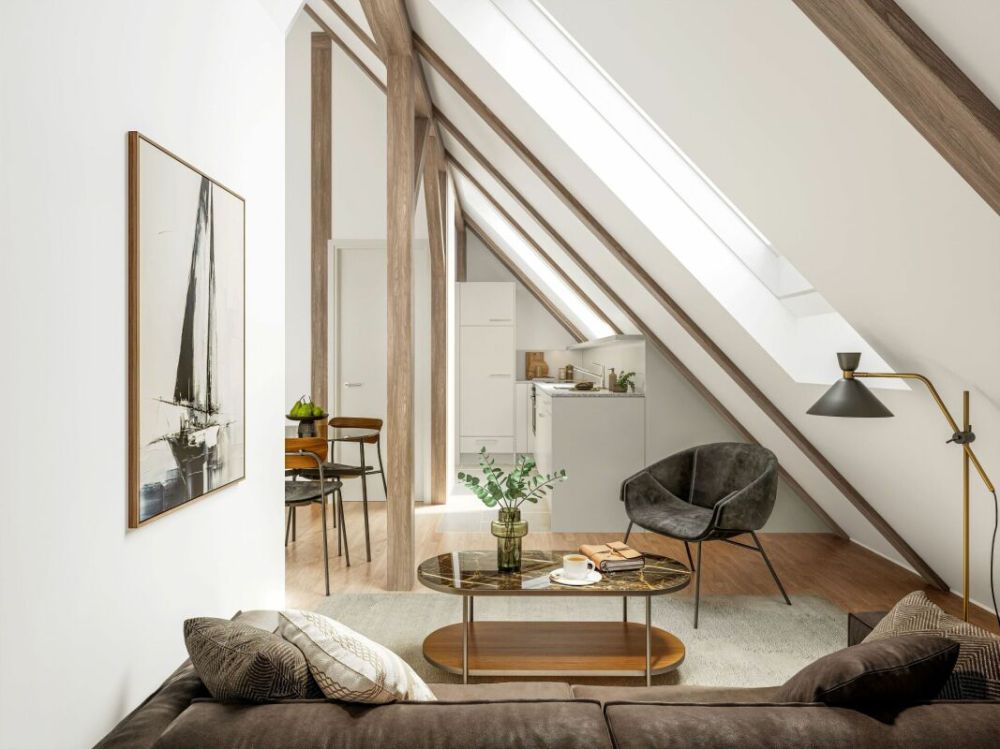 Erstbezug nach Totalsanierung in der Neustadt - Visualisierung Dachwohnung