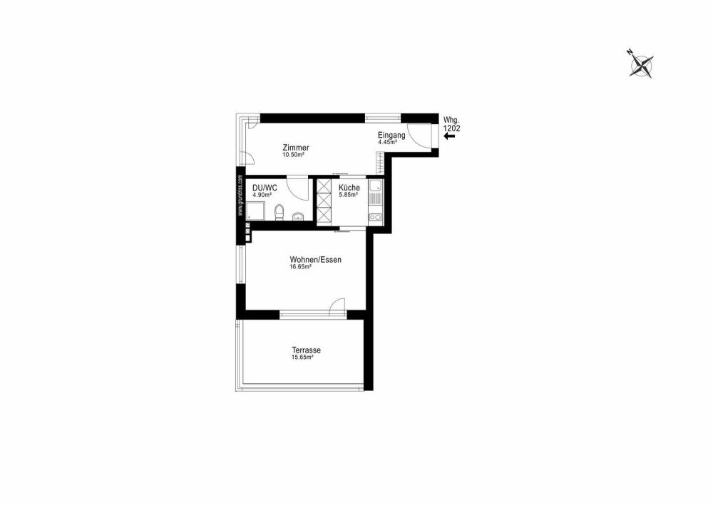 Neuwertige 2-Zimmer-Attika-Wohnung mit grosser Dachterrasse & Weitsicht in Uster - Bild 11