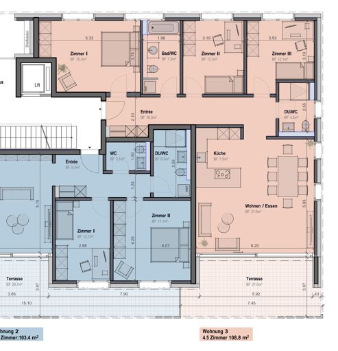 Erstbezug: Exklusive 4.5-Zimmer-Neubauwohnung mit grosser Terrasse in Kerzers - Bild 2