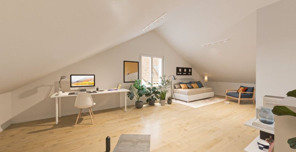 Modernes und naturnahes Eigenheim - Dachzimmer