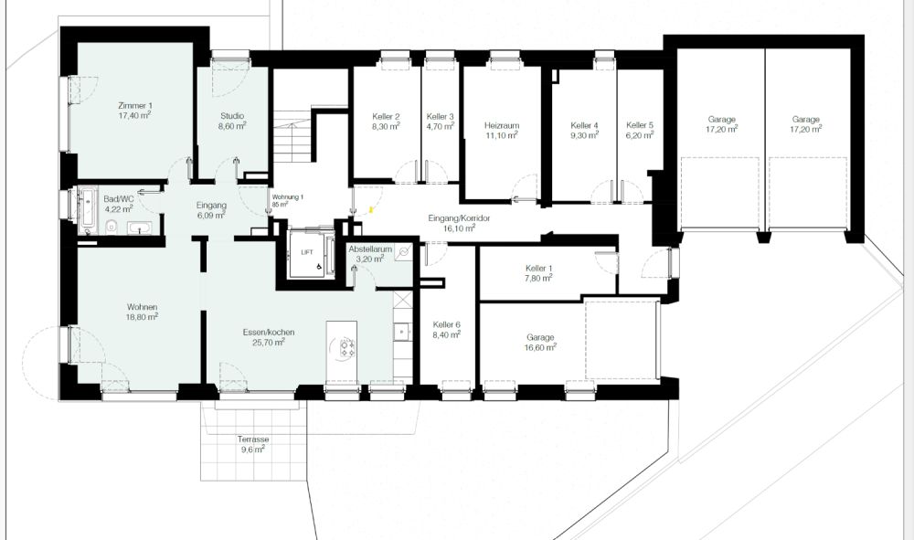 Exklusive 3.5-Zimmer-Souterrainwohnung mit privatem Garten - Bild 2
