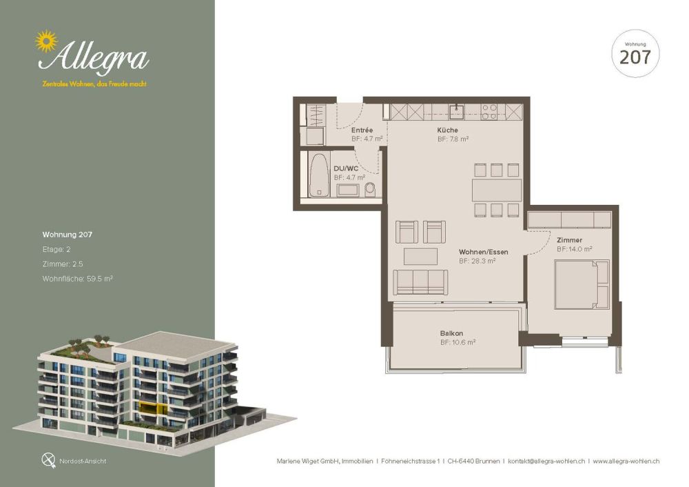 Erstvermietung: zentrale und  komfortable 2.5-Zimmer-Wohnung - Bild 8