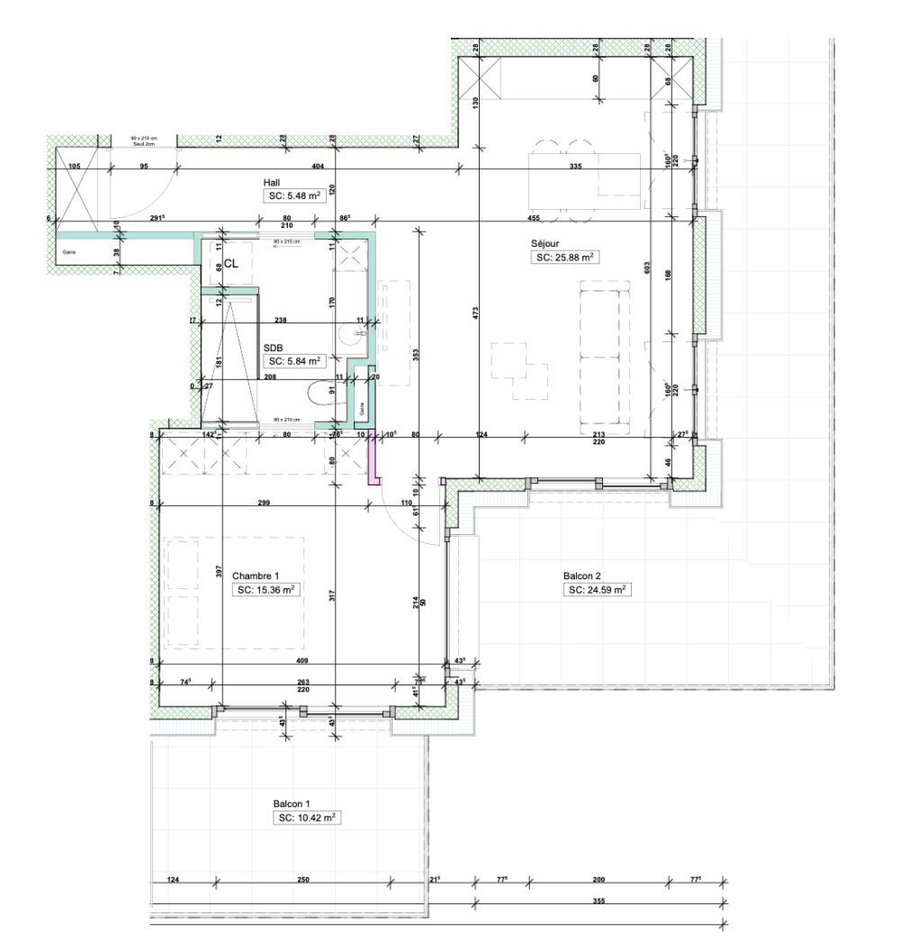Appartement neuf à louer de 2.5 pces avec balcon à Martigny - Bild 3