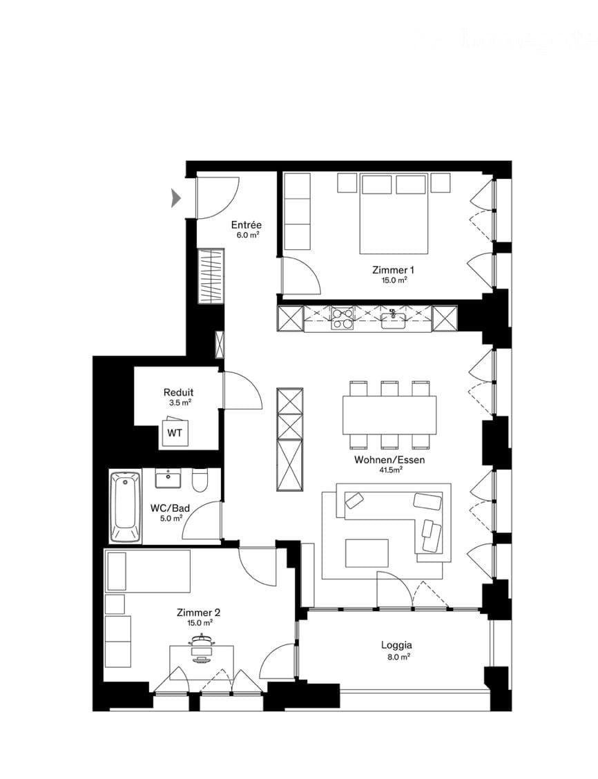 Moderne 3.5-Zimmer-Neubau-Wohnung mit Panoramablick auf Zürich - Bild 5
