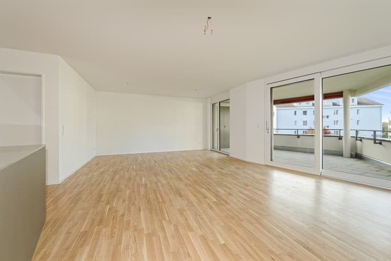 Neubauwohnung an traumhafter Lage direkt am Seeufer in Rapperswil-Jona - Wohnzimmer