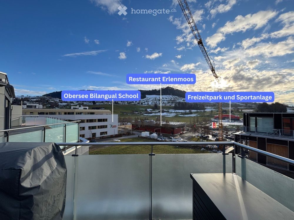 Exklusive Attikawohnung mit Seesicht und grosszügiger 160m² Terrasse in Wollerau - Bild 12