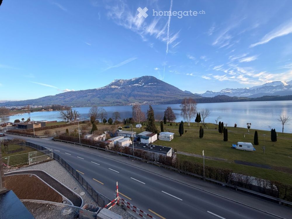 Loftartige Wohnung mit Balkon und Sicht auf den See und das Bergpanorama - Bild 1