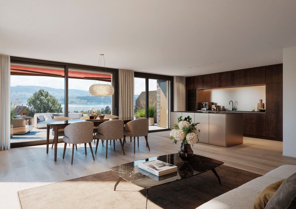 Erstvermietung: 3.5-Zimmer-Wohnung mit Panoramasicht der Extraklasse, inkl. 2x Einstellstellplätze - Bild 2