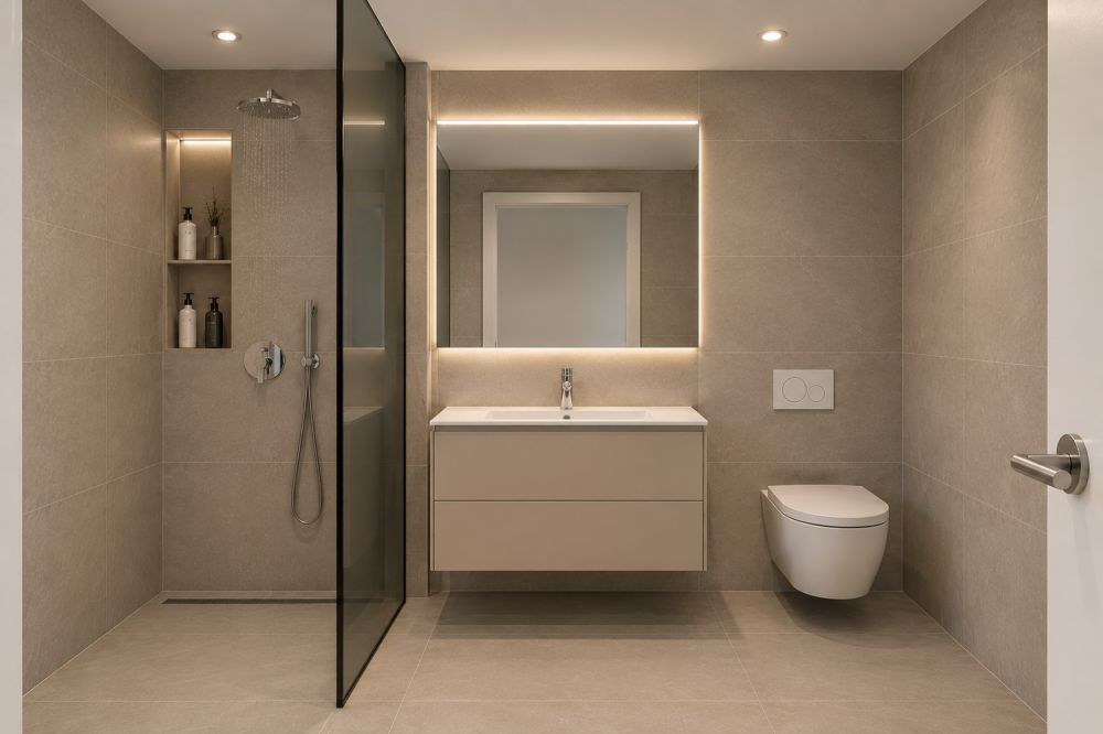 xxx - Modernes Badezimmer mit Dusche