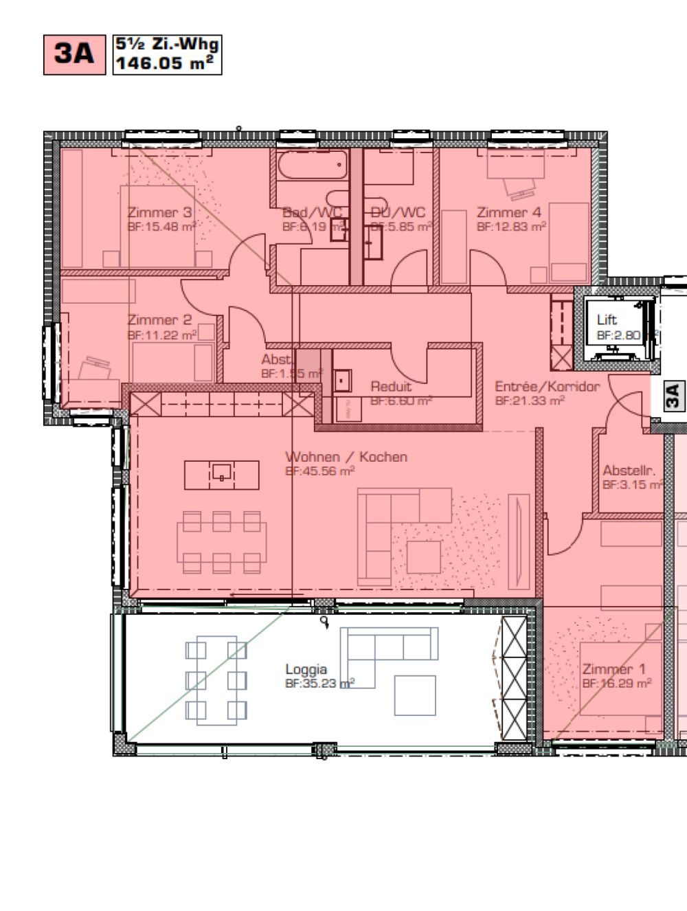 Erstvermietung: moderne 5.5-Zimmerwohnung mit Bergsicht - Bild 12