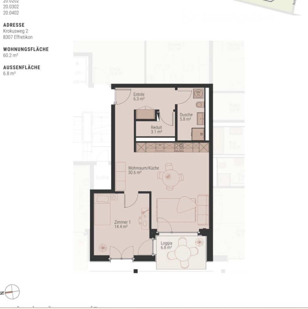 Erstbezug Neubau 2.5 Zi – 5 Min zum Bhf Effretikon – Balkon & Top-Anbindung Zürich - Bild 5