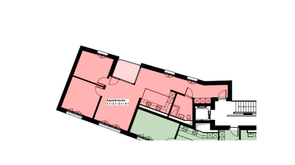 Appartement moderne de 3.5 pièces, idéalement situé à Bulle - Plan Aménagement