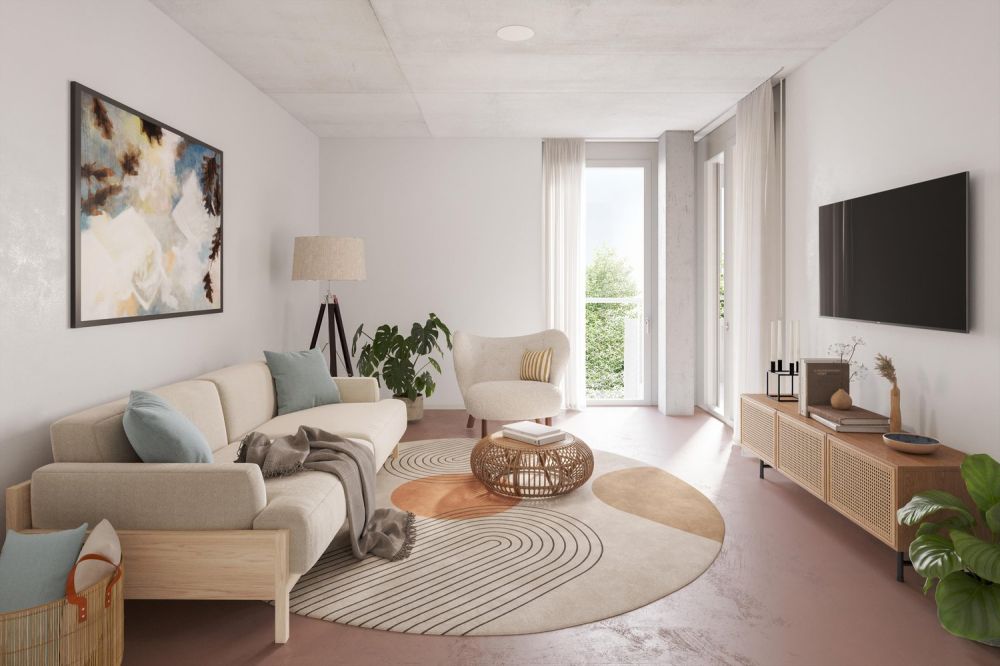 Wohnen im neuen Quartier Volta Basel - Wohnzimmer