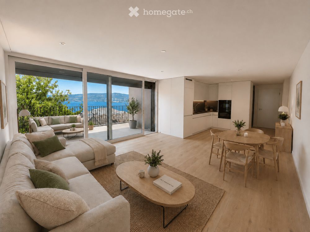 Neubau/Erstvermietung, Traumhafte Attikawohnung mit Seepanorama am Zürichsee - Bild 2