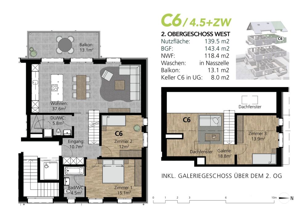 Exklusive Erstvermietung 4,5+ Zimmer-Wohnung im Eigentumsstandard - Bild 2