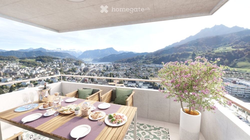 2.5-Zimmer-Wohnung im 22. Stock mit atemberaubendem Weitblick - Bild 1