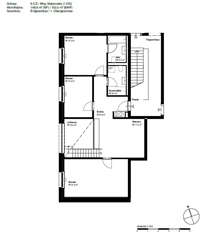 Moderne 6.5-Zimmer-Maisonette-Wohnung im Herzen von Einsiedeln (Erstbezug) - Bild 3