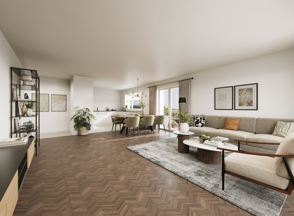 Grosszügige 4.5-Zimmer Neubauwohnung (125 m²)  Erstbezug ab 01. April 2026 in ruhiger Lage Birmensdorf - Wohnzimmer