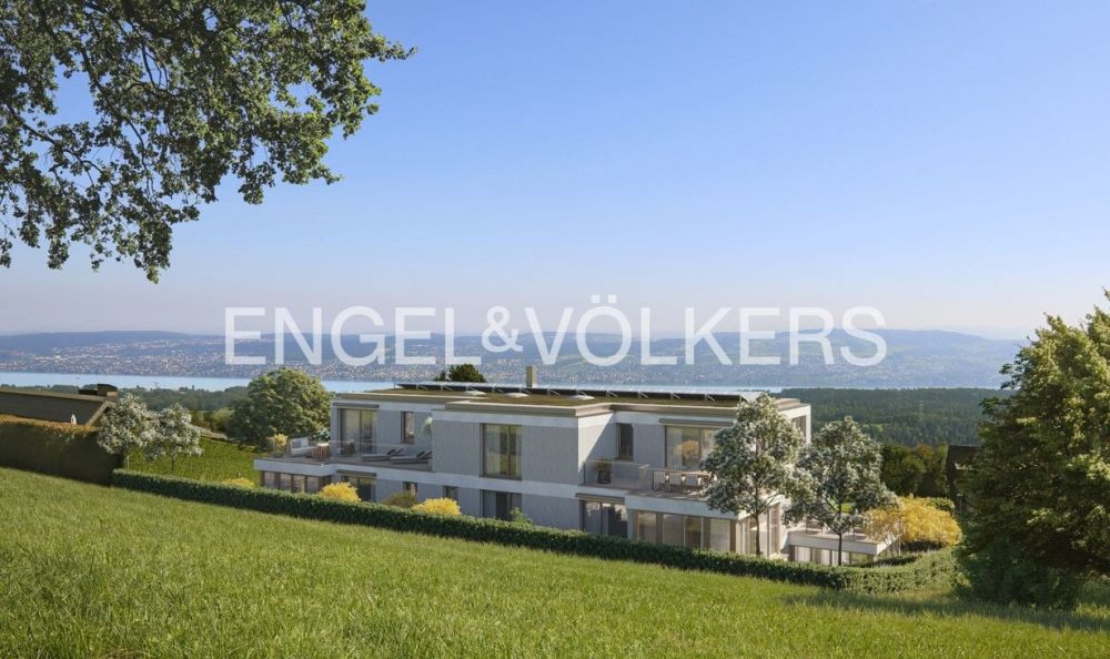 Exklusive 2.5-Zimmer-Wohnung mit Panoramablick auf Zürichsee, Alpen un - Bild 1