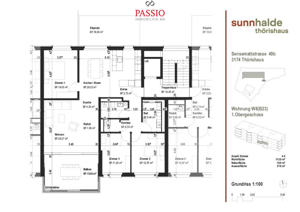 Moderne 4.5-Zimmer Neubau-Wohnung mit hochwertigem Innenausbau - Bild 3