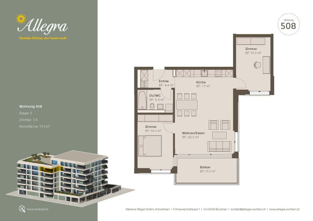 Erstbezug: zentrale und komfortable 3.5-Zimmer-Wohnung - Bild 8