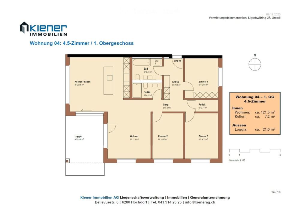 Neubau-Erstbezug: Grosszügige 4.5-Zimmerwohnung mit Loggia – Holzbau im Eigentumsstandard - Bild 3