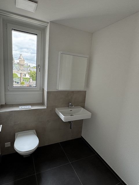 moderne 3.5-Zimmerwohnung im Zentrum von Münchwilen - Gästebad
