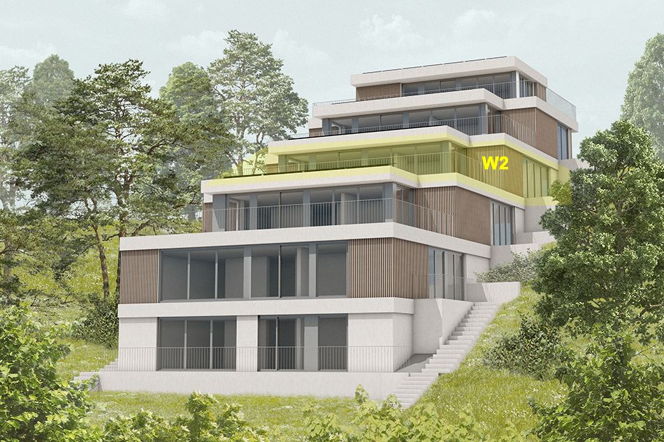 Erstvermietung - Exklusive 3.5 Zimmer-Geschosswohnung mit Aussicht  -  W2 - Bild 1