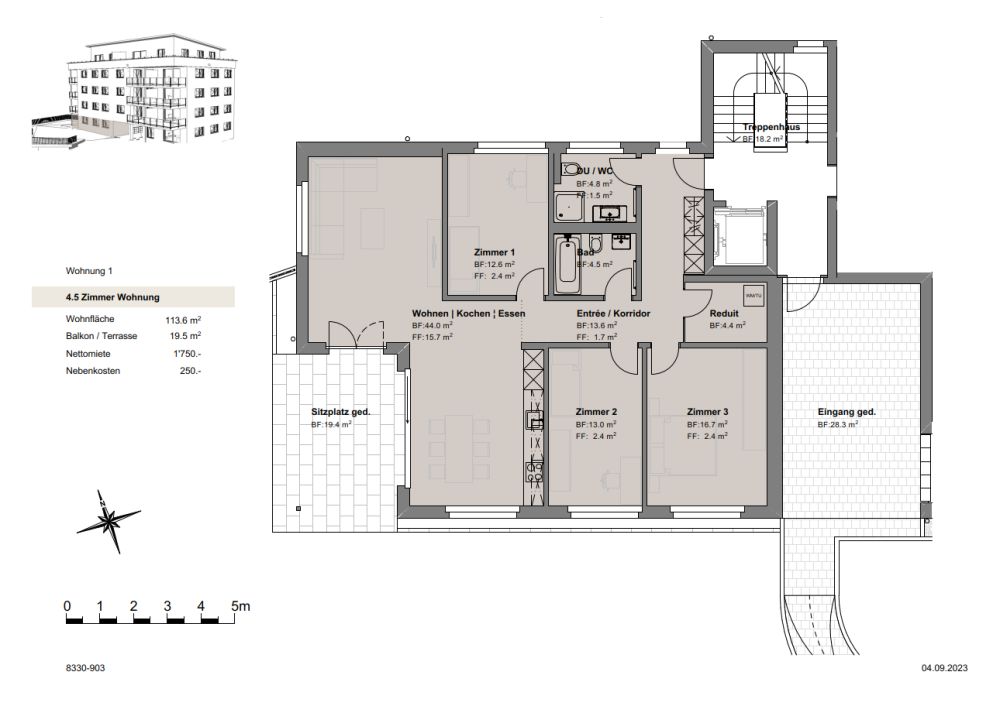 4 1/2 Zimmerwohnung - Erdgeschoss - hintere Schilligmatte 2 - Bild 11