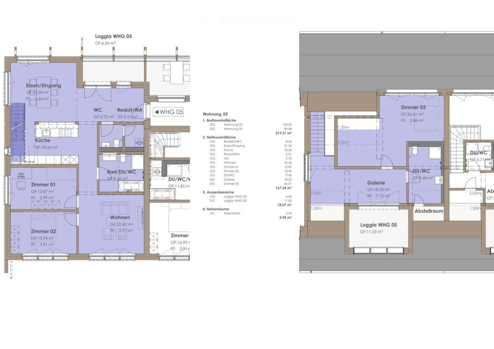 Vollholz 5.5 Zimmer Maisonettewohnung, Neubau in ruhiger Lage – Lutzenberg AR - Bild 2