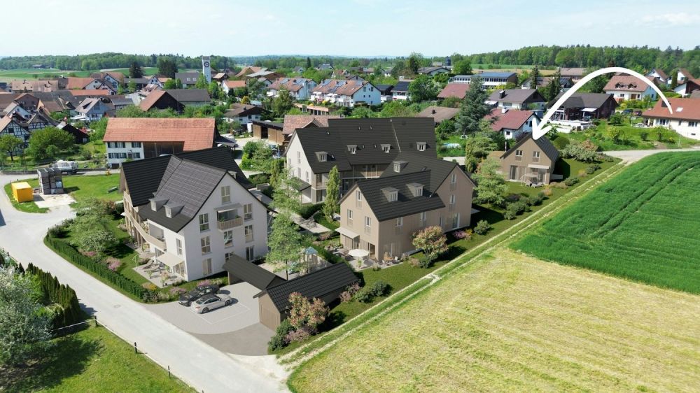 Ihr Traumzuhause am Dorfrand - Freistehendes Einfamilienhaus in Truttikon - Überbauung aussen