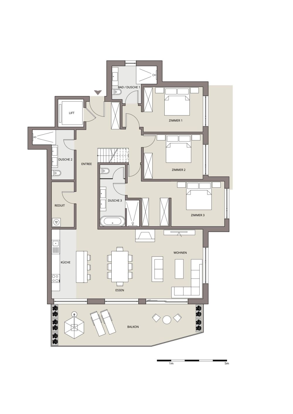 Erstwohnung | Neubau 1660 | 5.5-Zimmerwohnung Attika im DG - Chalet-1660-Dachgeschoss-Haus-A-5-5-Zi-Attika-Duplex
