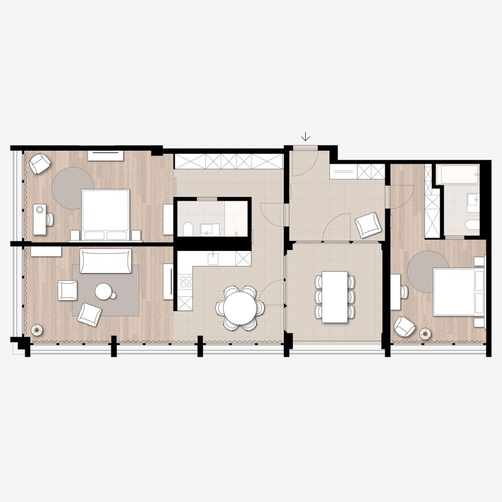 3-Zimmer Family Apartment möbliert in Cham (Zug), Papieri-Areal - Bild 7
