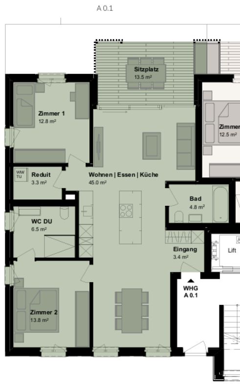 Grosszügige, moderne 3.5-Zimmer-Gartenwohnung zu vermieten - Bild 12