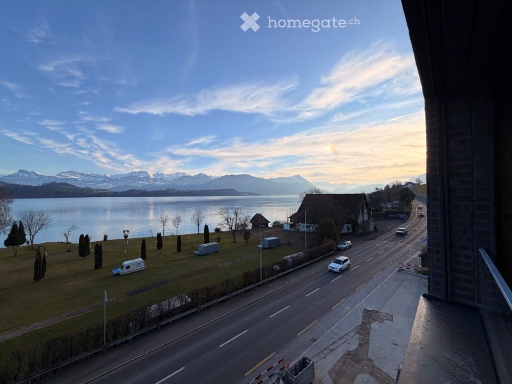 Loftartige Wohnung mit Balkon und Sicht auf den See und das Bergpanorama - Bild 2