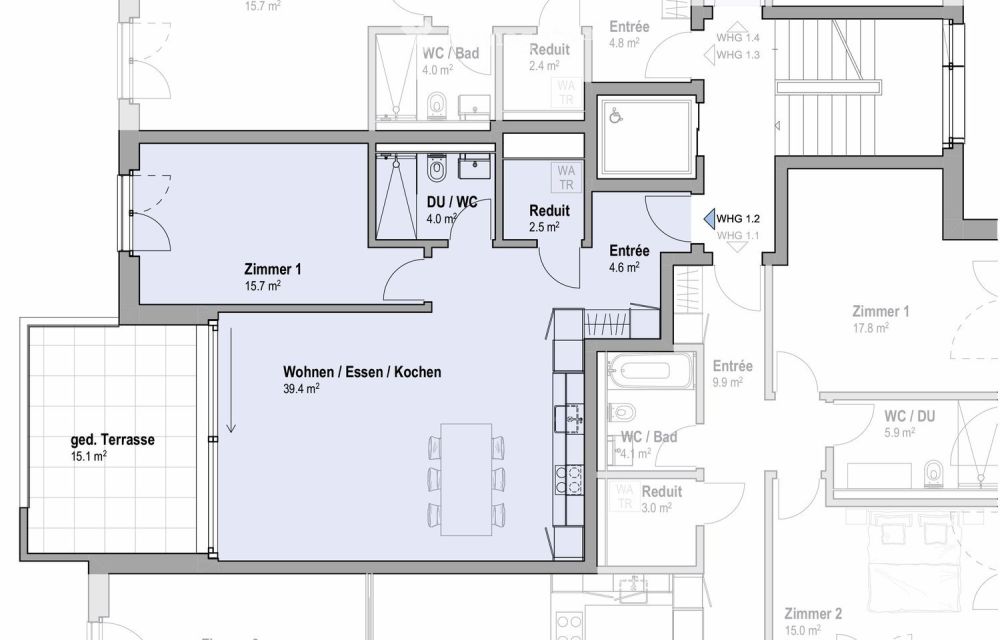 Moderne 2.5-Zimmer-Wohnung in Neubau mit Balkon in Rafz (Südwestlage) - Bild 2