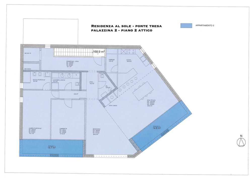 Moderno attico 3.5 locali con terrazze vista lago/monti prima locazione - Bild 5