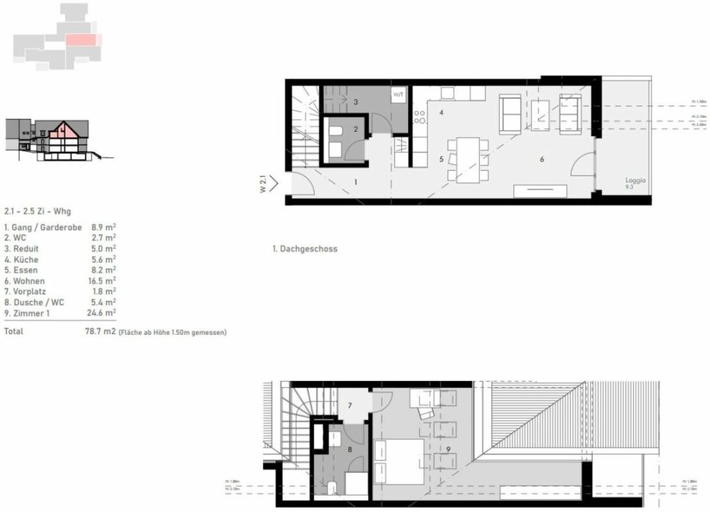 moderne, charmante 2.5-Zimmer-Maisonette-Wohnung - Bild 7