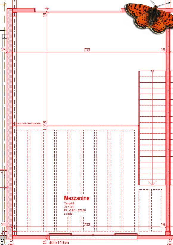 Dépôt avec bureau - Plan étage