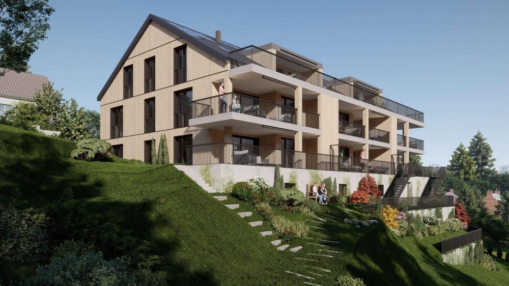 Erstvermietung moderne 3.5 Zimmer-Wohnung mit Balkon - Bild 1